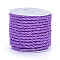Polyester Cord, Twisted Cord, Dark Orchid, 3mm, about 5.46 yards(5m)/roll