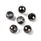 Transparent Electroplate Glass Beads, Faceted, Round, Black, 10x9mm, Hole: 1.4mm