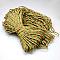 7 Inner Cores Polyester & Spandex Cord Ropes, with Patterns, for Rope Bracelets & Shoe Lace Cord Making, Gold, 4mm, about 109.36 yards(100m)/bundle, 420~500g/bundle