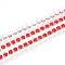 Iron Rhinestone Cup Chains, with Spool, Silver, Orange Red, 2~2.5x2~2.5x2~2.5mm, about 30.00 Feet(9.14m)/Roll