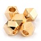 Brass Spacer Beads, Cadmium Free & Lead Free, Long-Lasting Plated, Faceted Column, Real 24K Gold Plated, 4x4~5mm, Hole: 2mm