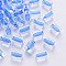 Transparent Acrylic Beads, Column, Royal Blue, 10x7.5mm, Hole: 1.8mm, about 950pcs/500g