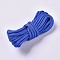 7 Strand Core Polyester Cords Rope, Solid Color, Royal Blue, 4mm, about 3m/bundle
