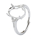 Adjustable 925 Sterling Silver Solitaire Ring Settings&nbsp;STER-K179-22P-1