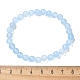 Natural & Dyed White Jade Bead Stretch Bracelets&nbsp;BJEW-K212-A-018-5