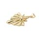 Brass Micro Pave Cubic Zirconia Pendants&nbsp;KK-P293-24A-G-2
