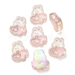 UV Plating Rainbow Iridescent Acrylic Enamel Beads&nbsp;X-OACR-G012-07