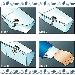 3 Pairs 3 Colors 201 Stainless Steel Cufflinks for Men&nbsp;STAS-UN0051-90