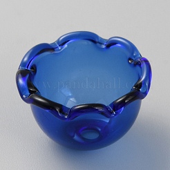 Transparent Glass Bead Cap Flower&nbsp;GLAA-TAC0008-18A