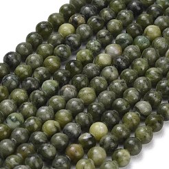 Natural Chinese Jade/Southern Jade Beads Strands&nbsp;G-P626-6mm-01