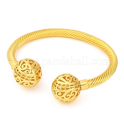 Brass Cuff Bangles&nbsp;BJEW-F477-04G-01