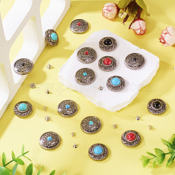 16Pcs 8 Styles Alloy Decorative Rivets&nbsp;BUTT-TA0001-17