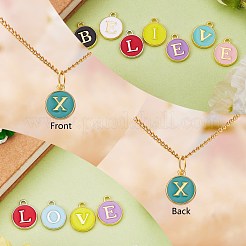 120Pcs 12 Colors Golden Plated Alloy Charms&nbsp;ENAM-SZ0001-64X