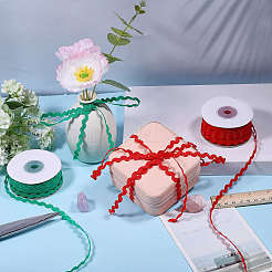 2 Rolls 2 Colors Polyester Ribbon&nbsp;OCOR-GL0001-33A