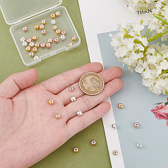 40Pcs 4 Colors Rack Plating Brass Beads&nbsp;KK-CA0003-29