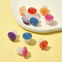 10Pcs Luminous Resin Mushroom Ornament&nbsp;RESI-FS0001-60A