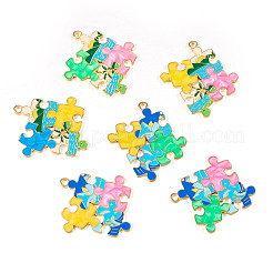 12Pcs 6 Styles Zinc Alloy Enamel Pendants&nbsp;ENAM-TA0002-28