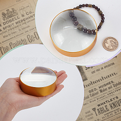 Zinc Alloy and Glass Handheld Magnifier&nbsp;TOOL-WH0300-04