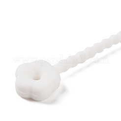 Flower Shape Silicone Cable Zip Ties&nbsp;AJEW-C034-01C