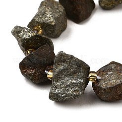 Raw Rough Natural Pyrite Beads Strands&nbsp;G-Z087-A06