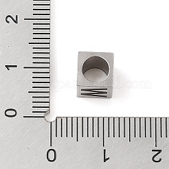 Tarnish Resistant 201 Stainless Steel European Beads&nbsp;LS-STAS-M058-01W-P