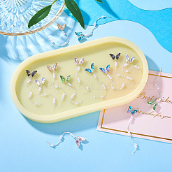 14Pcs 7 Colors Butterfly Alloy Glass Charms Nail Art Decoration&nbsp;MRMJ-TA0001-40
