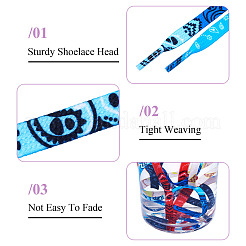 4 Pairs 4 Colors Flower Pattern Polyester Shoelaces&nbsp;FIND-TA0010-30