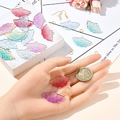 DIY Fan Glass Dangle Earring Making Kits&nbsp;DIY-YW0010-46