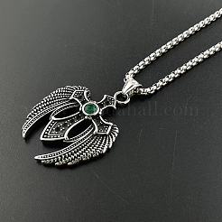 Vintage Gothic 304 Stainless Steel Cubic Zirconia Pendant Necklaces&nbsp;ZQ9567