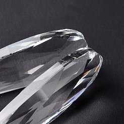 Faceted Teardrop Glass Pendants&nbsp;GLAA-O008-E02