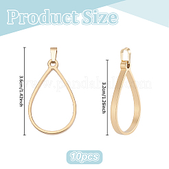10Pcs 304 Stainless Steel Open Back Bezel Pendants&nbsp;HJEW-UN00105