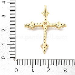 Brass Micro Pave Clear Cubic Zirconia Pendants&nbsp;KK-L228-01G-04