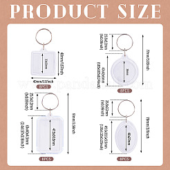 32Pcs 4 Styles Acrylic Keychain&nbsp;KEYC-TA0001-29