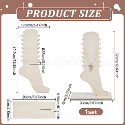 Desktop Wooden Anklet Organizer Display Stands&nbsp;ODIS-WH0086-190