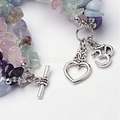 Natural Gemstone Multi-strand Bracelets&nbsp;BJEW-JB02606