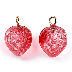Transparent Spray Painted Glass Pendants&nbsp;GLAA-CJC0014-01