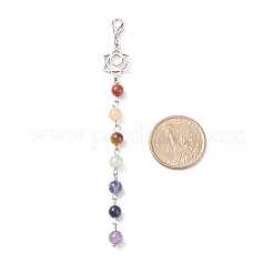 Natural Gemstone Link Pendant Decoration Sets&nbsp;HJEW-JM00692