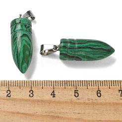 Synthetic Malachite Pointed Pendants&nbsp;G-B127-18P-04