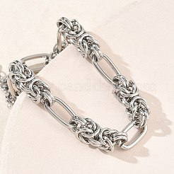 Unisex 304 Stainless Steel Byzantine Chains Bracelets&nbsp;BJEW-G790-06P