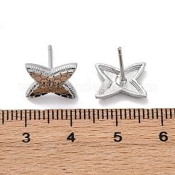 Brass Stud Earrings&nbsp;EJEW-D288-04P