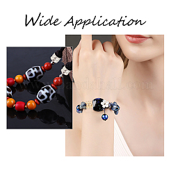 15Pcs 3 Colors Stainless Steel Textured Beads&nbsp;STAS-UN0021-01