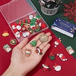32Pcs 16 Styles Opaque Resin Pendants&nbsp;RESI-SC0002-50