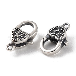 925 Thailand Sterling Silver Lobster Claw Clasp Rhinestone Settings&nbsp;STER-D003-50AS