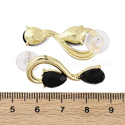 Alloy Rhinestones Stud Earrings&nbsp;EJEW-M075-04G-03