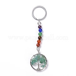 Gemstone and Natural Green Aventurine Chakra Keychain&nbsp;KEYC-P037-A05