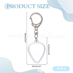 6Pcs Acrylic Heart Pick Box Pendant Decoration&nbsp;HJEW-ME0001-27