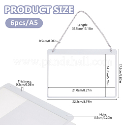 Erasable PVC Hanging Price Tags with Rope&nbsp;CDIS-WH0021-069C-02