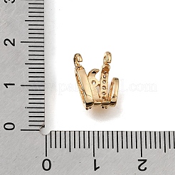 Brass Micro Pave Clear Cubic Zirconia Charms&nbsp;CU-K001-05G