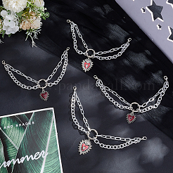 4Pcs 2 Styles Alloy Shoes Charms&nbsp;HJEW-DR00295
