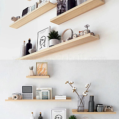 Rectangle Solid Wood Wall Shelf&nbsp;AJEW-WH0472-11A